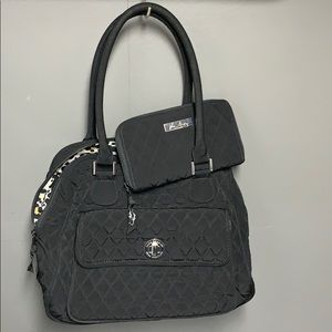 Black Vera Bradley Quilted Bag & Wallet